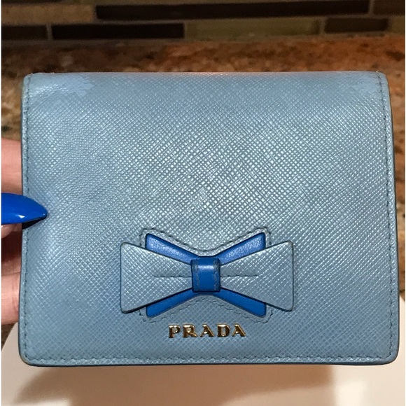 PRADA Signature Saffiano Leather Bifold Wallet 😍💙🦋 - Picture 9 of 17